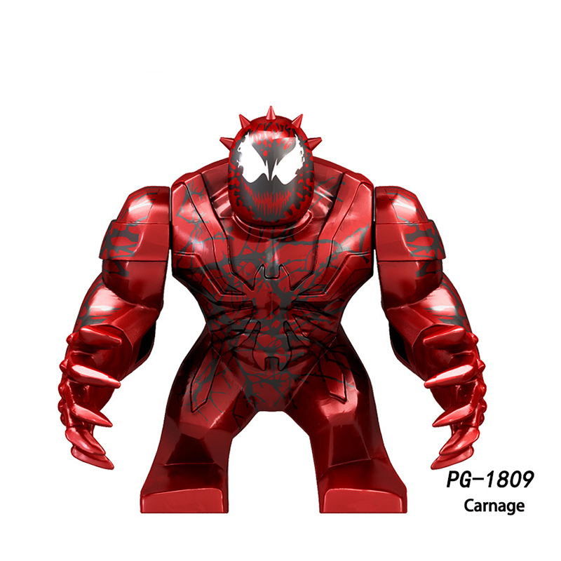 PG8139 Marvel Series Avengers Venom Carnage Super Hero Action Figure Kingpin Groot MOC Anime Model Building Blocks Children Toys