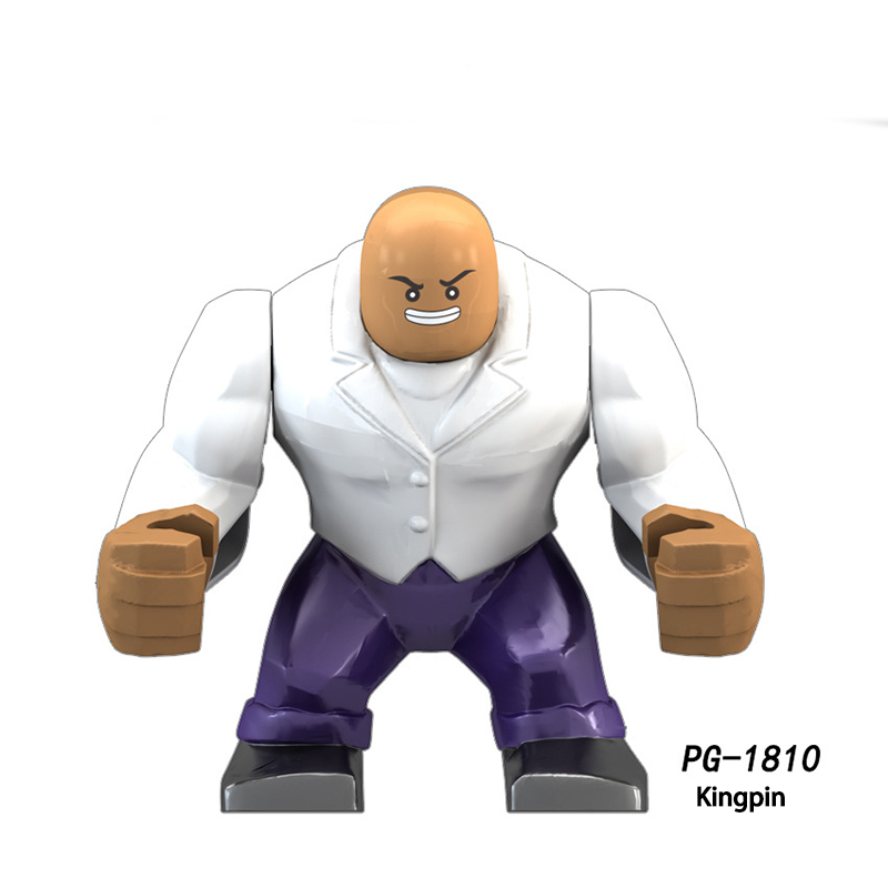 PG8139 Marvel Series Avengers Venom Carnage Super Hero Action Figure Kingpin Groot MOC Anime Model Building Blocks Children Toys