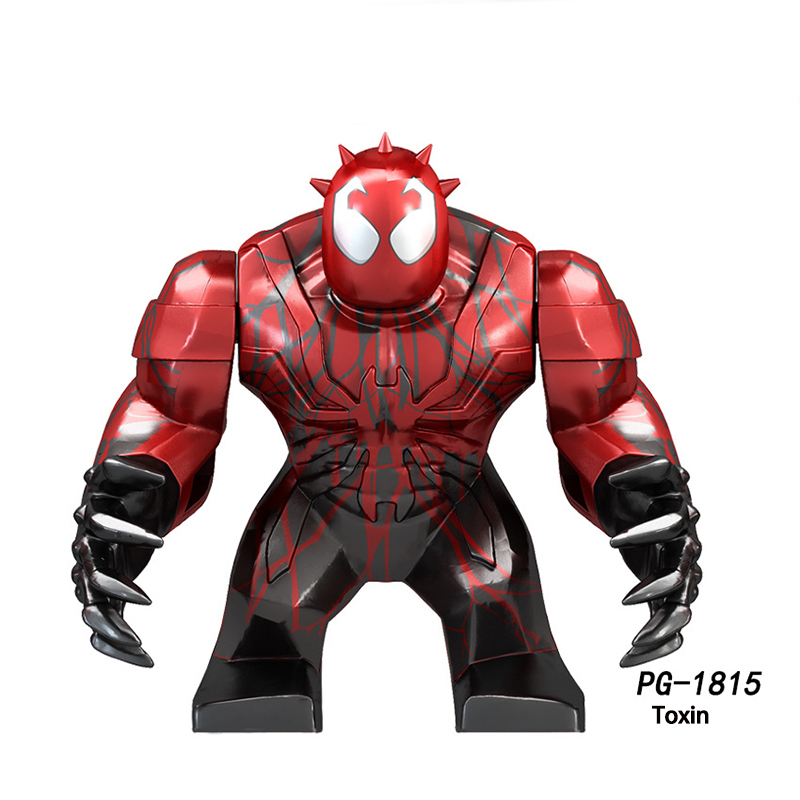 PG8139 Marvel Series Avengers Venom Carnage Super Hero Action Figure Kingpin Groot MOC Anime Model Building Blocks Children Toys