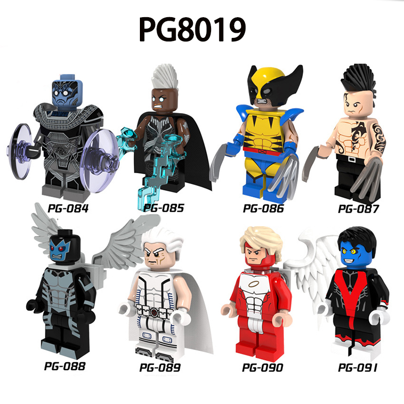 PG8019 Super Hero X-Man Angel Apocalypse Anime Figures Wolverine Daken Building Blocks Model Collection Game Children Gifts Toys