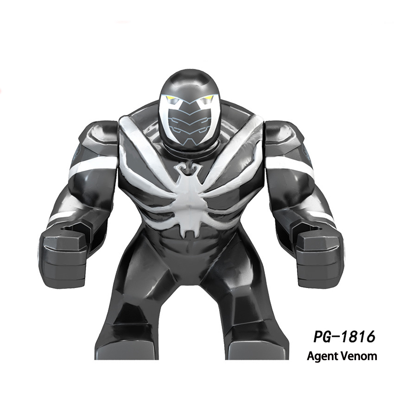 PG8139 Marvel Series Avengers Venom Carnage Super Hero Action Figure Kingpin Groot MOC Anime Model Building Blocks Children Toys