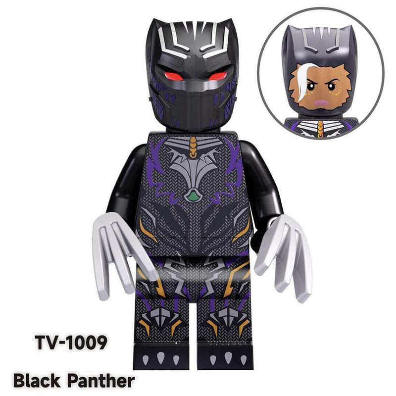 TV6202 Superheroes Series Spider Man Thor Minifigs Building Blocks Black Panther Iron Man Weapon Helmet Accessories Toys Gifts