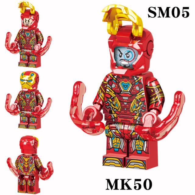 Marvel Super Heroes Iron Man Anime Movie Minifigs Building Blocks Action War Figures Weapon MOC Avengers Toys Birthday Gifts Kids