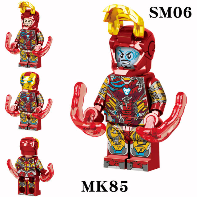 Marvel Super Heroes Iron Man Anime Movie Minifigs Building Blocks Action War Figures Weapon MOC Avengers Toys Birthday Gifts Kids