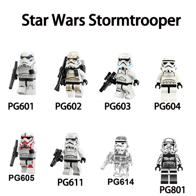 Star Wars Series Minifigs Building Blocks Science Fiction Clone Stormtroopers Cleanser Ahsoka Repairer Model Ameican Action Toys