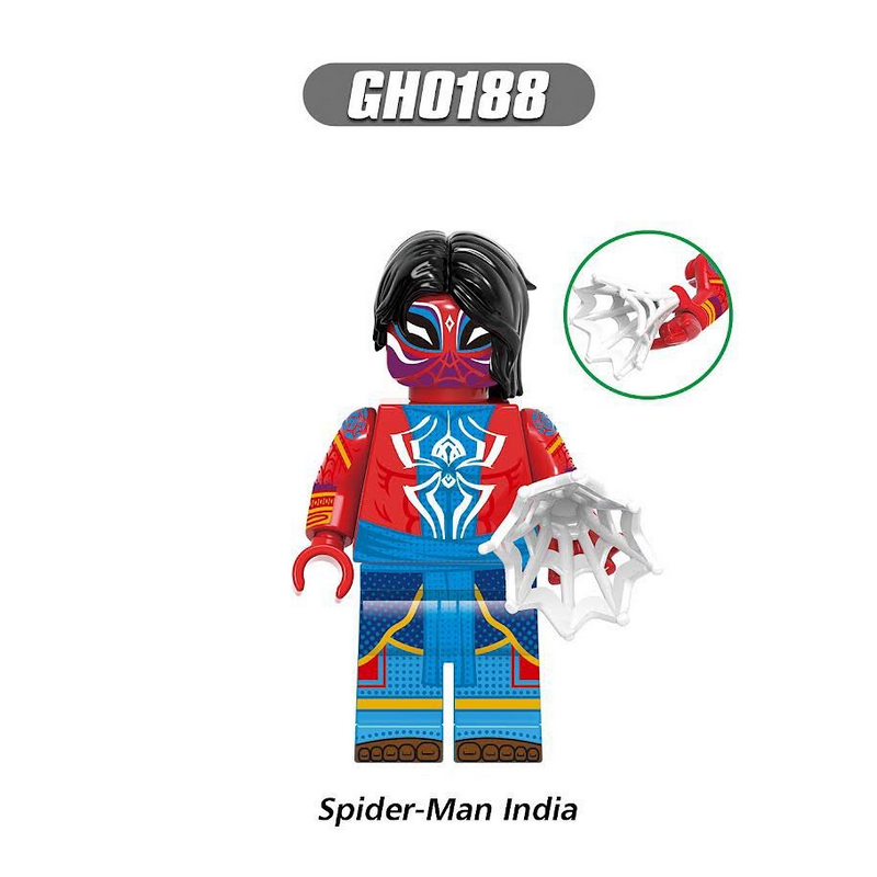 G0124 Marvel Spider Man Series Minifigs Building Blocks Gwen Stacy Miles Morales Spot Jessica Drew Weapon Guitar Toys Gifts Boys