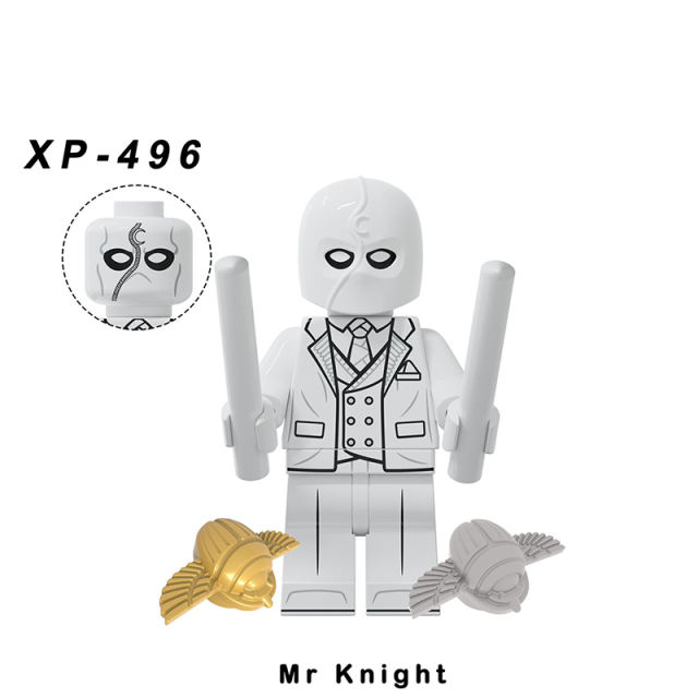 XP496 Superhero Moon Knight Building Blocks Mr. Knight Khonshu Marc Spector Building Blocks Action Figures Gifts Children Toys