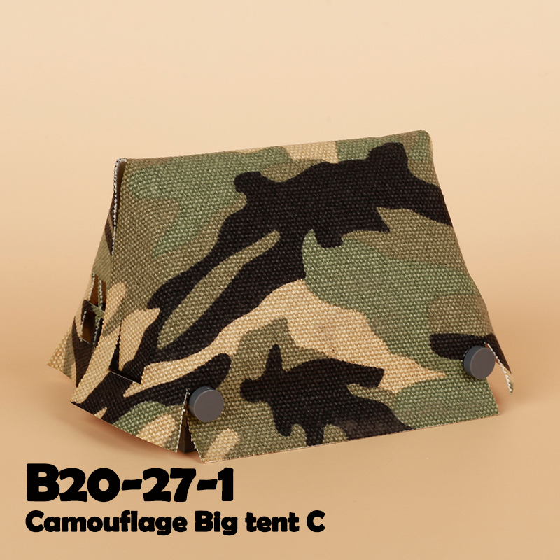 MOC City Series Mini Camouflage Tent Military Camp Army Weapon Soldier Minifigs Collection Model Building Blocks Toy Children Gifts