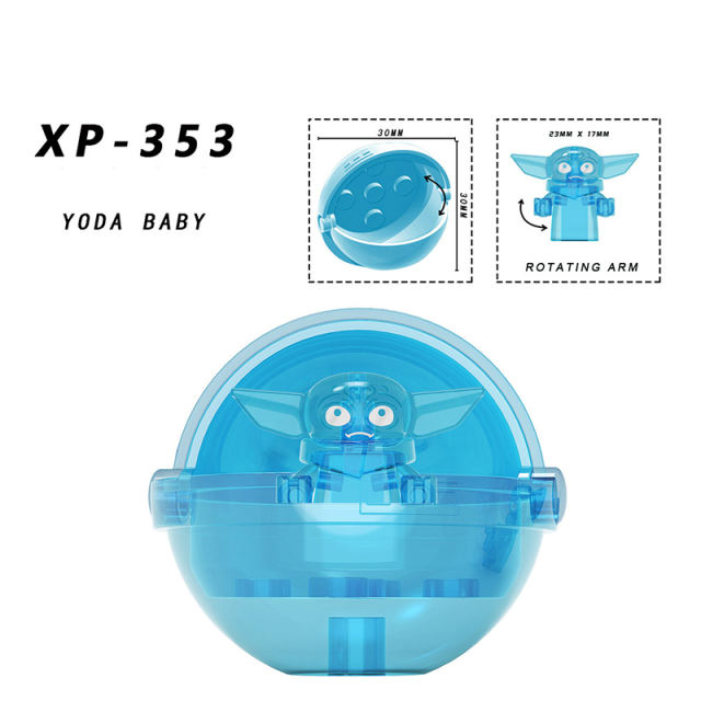 XP353 Star Wars Baby Yoda Movie Series Action Grogu Minifigs Weapon Accessories Assemble Building Blocks Educational Toy Gift Kids