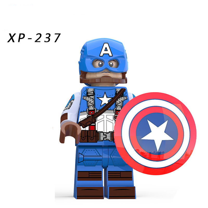 KT1031 American Captain Marvel Super Heroes Series Avengers Minifigs Building Blocks Weapon Model Compailble Children Toys Gifts