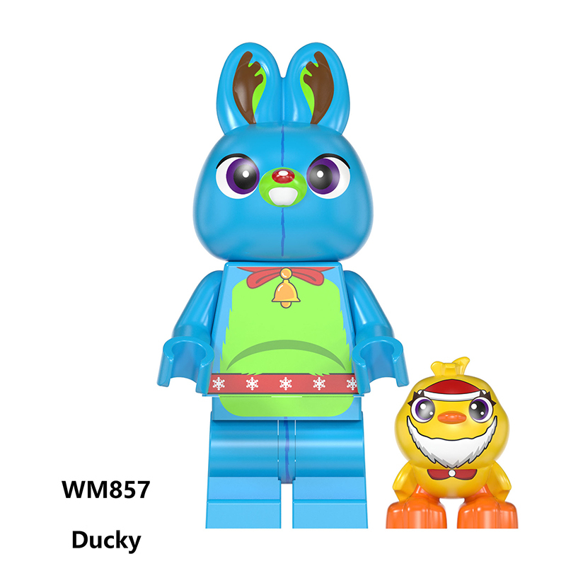WM6077 Toy Story Cartoon Movie Series Anime Woody Ducky Mini Action Figure Building Blocks Toys Model Children Birthday Gifts