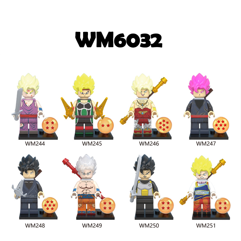 Lot of 6 Dragon Ball Z LEGO Minifigures