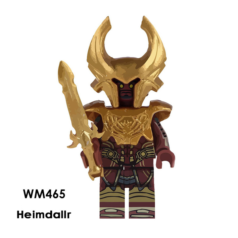 WM6024 Super Heroes Series Loki Action Figures Scarlet Witch Heimdallr Lady Thor Model Children Birthday Gift Buidling Blocks Toy