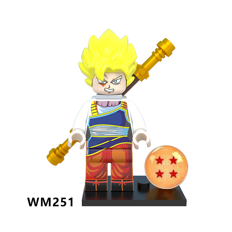 WM6032 Dragon Ball Series Vegeta Anime Figures Perfect Cell Majin Buu Model Kits Building Blocks Children Toys Birthday Gift Boys