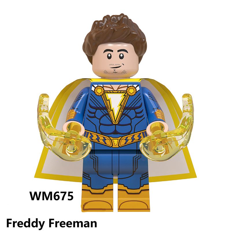 WM6058 DC Shazam Family Marvel Series Freddy Freeman Doctors Anime Figures Eugene Building Blocks Toys Children Education Gifts