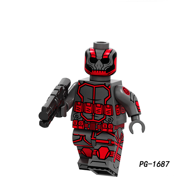 PG8191 Super Heroes Doctor Octopus Hydra Punisher Deadpool ActionFigures Viper Baron Strucker Atom Building Blocks Children Toys
