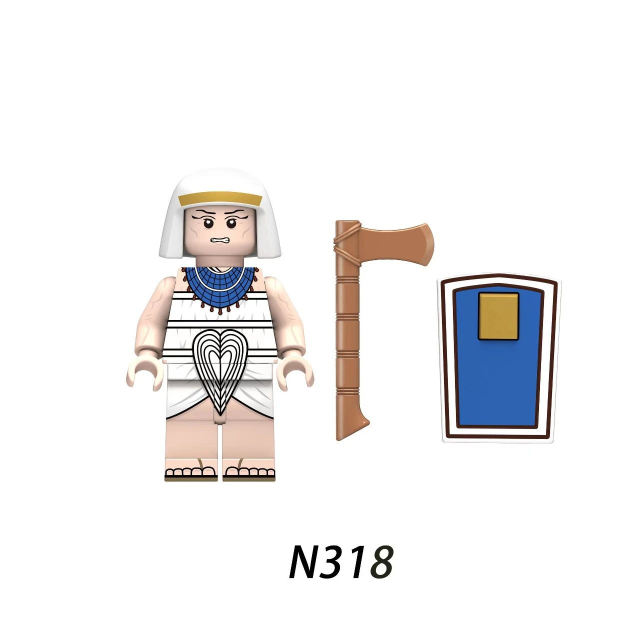 Military Series Egyptian Soldier Minifigs Building Blocks Medieval Army Palace Guard Infantry Ｗeapon Accessories Sword Toys Boys