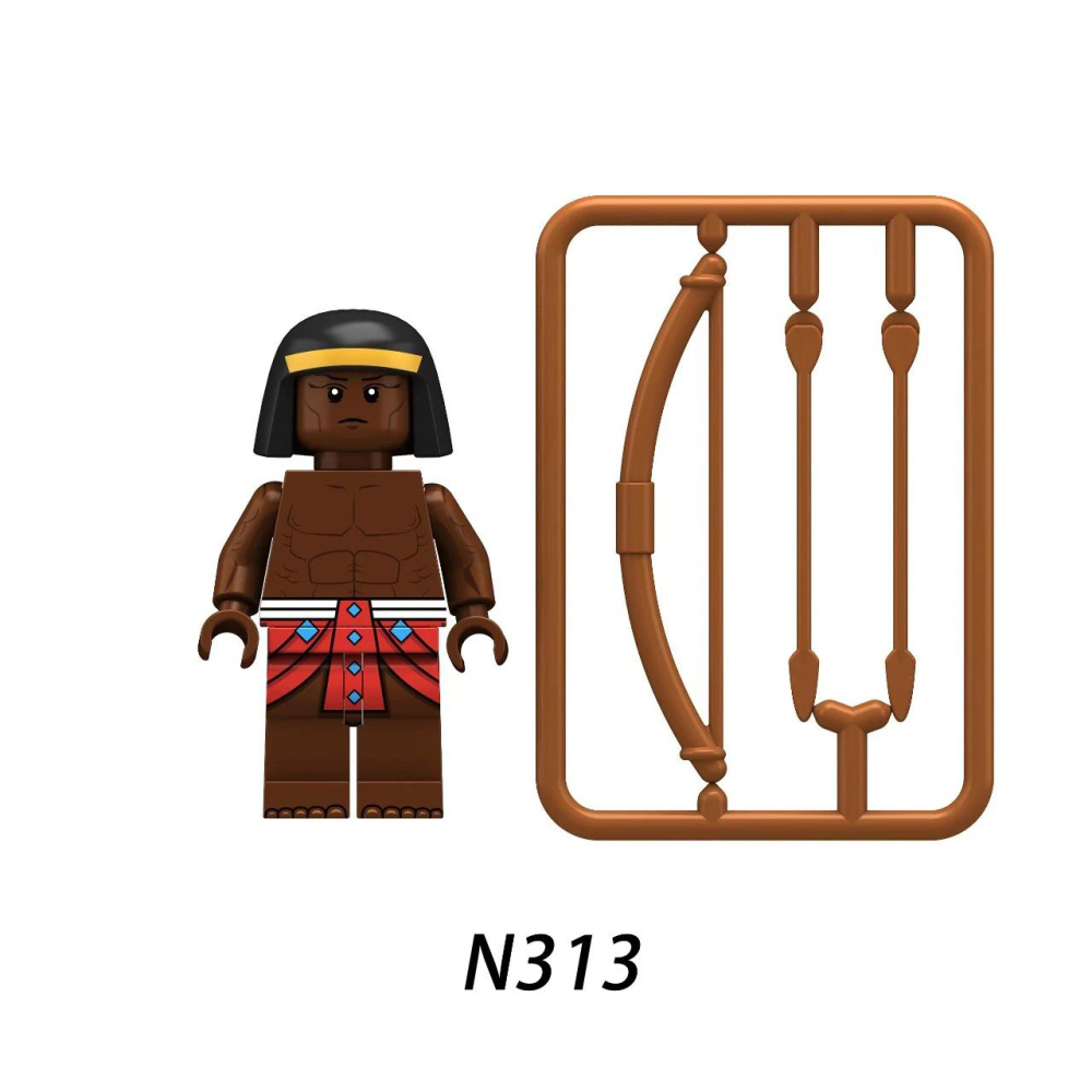 Medieval Series Egyptian Soldier Minifigs Building Blocks Nubian Archer Pharaoh Guard Army Soldier Sword Shield Toys Boys Gifts