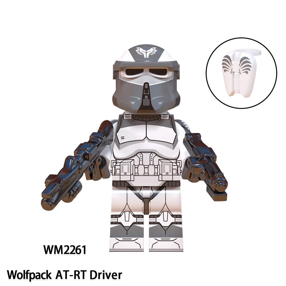 WM6128 Star Wars Series Minifigs Building Blocks Ameican Science Fiction Clone Trooper Boost Wolfpack Model Action Toys Gift Boy