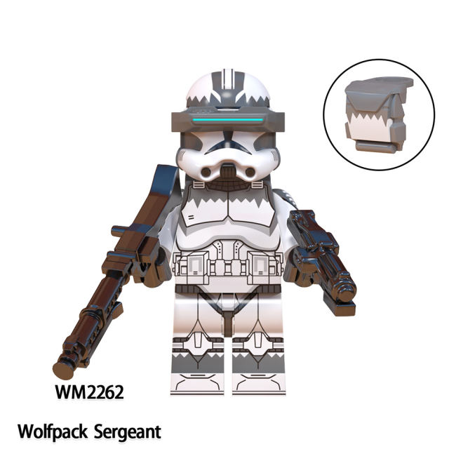 WM6128 Star Wars Series Minifigs Building Blocks Ameican Science Fiction Clone Trooper Boost Wolfpack Model Action Toys Gift Boy