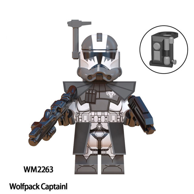 WM6128 Star Wars Series Minifigs Building Blocks Ameican Science Fiction Clone Trooper Boost Wolfpack Model Action Toys Gift Boy