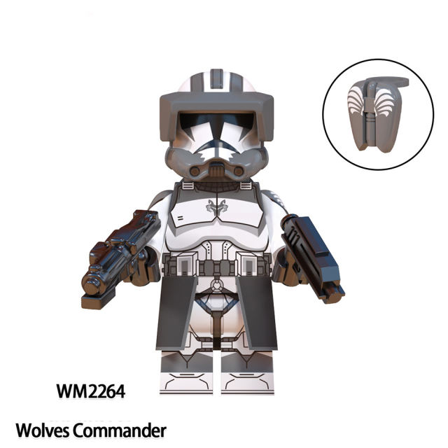 WM6128 Star Wars Series Minifigs Building Blocks Ameican Science Fiction Clone Trooper Boost Wolfpack Model Action Toys Gift Boy