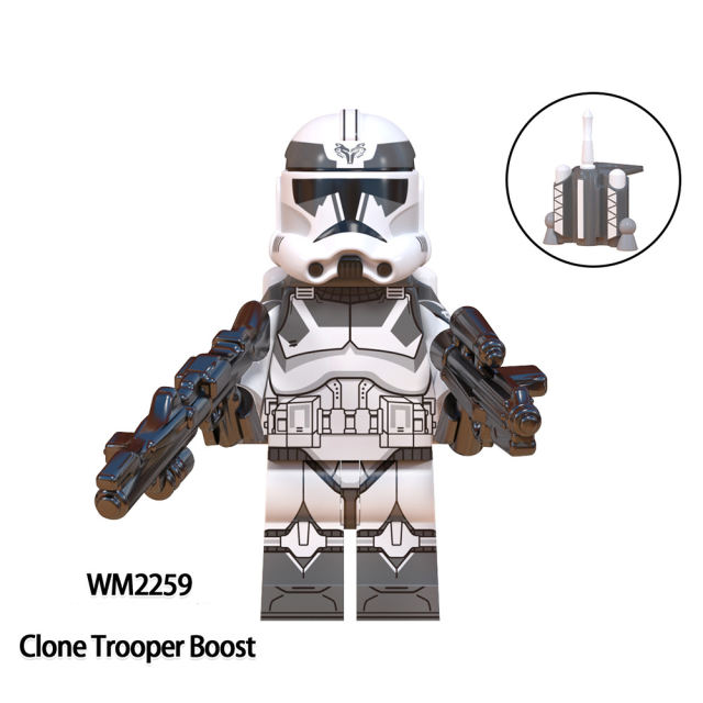 WM6128 Star Wars Series Minifigs Building Blocks Ameican Science Fiction Clone Trooper Boost Wolfpack Model Action Toys Gift Boy