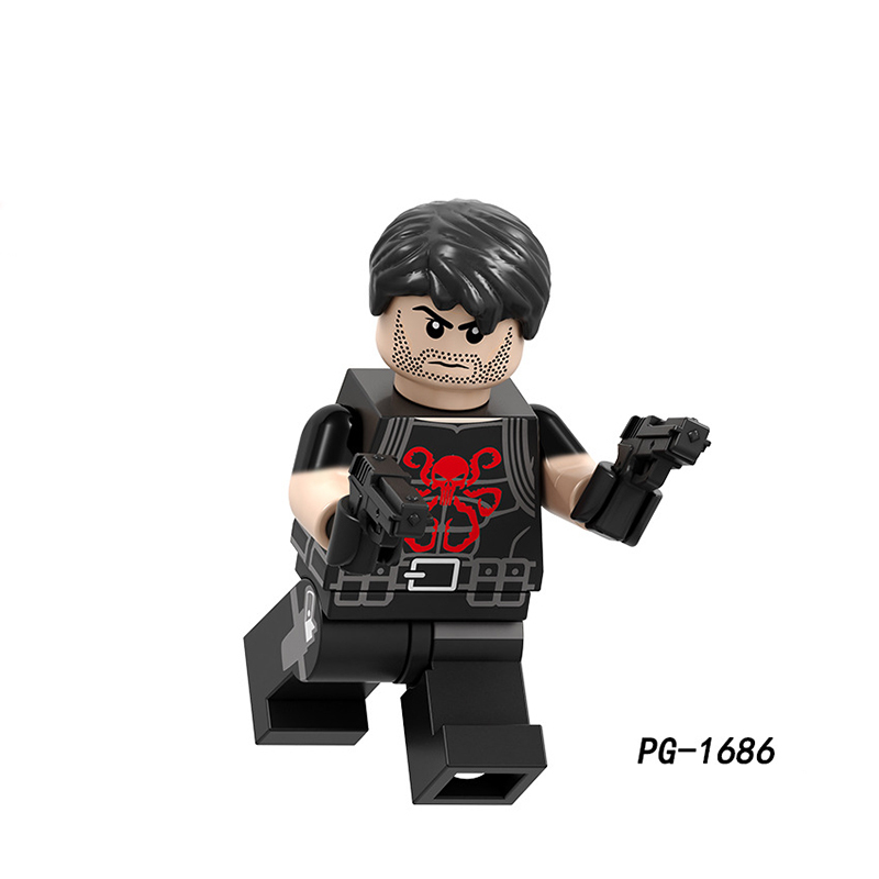 PG8191 Super Heroes Doctor Octopus Hydra Punisher Deadpool ActionFigures Viper Baron Strucker Atom Building Blocks Children Toys