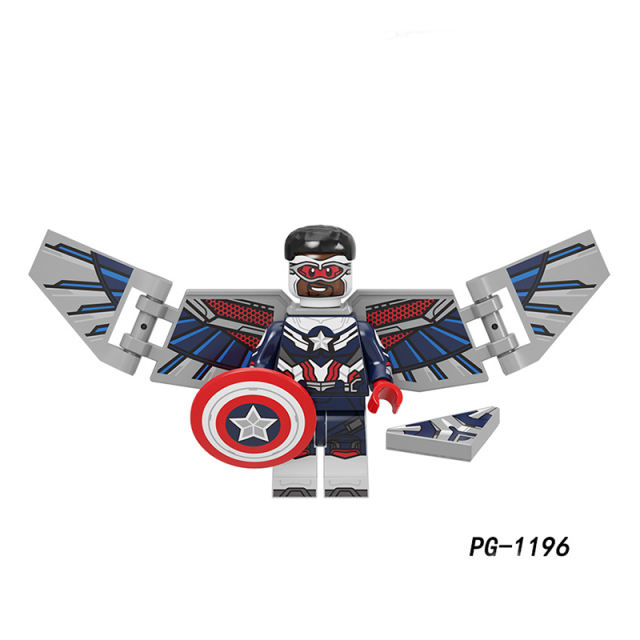 PG8298 Marvel Movie Series Scarlet Witch Loki Action Figures Bucky Gamora Falcon Vision Assembly Building Blocks Toy Children Gift