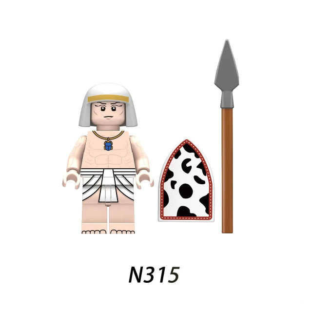 Medieval Series Egyptian Soldier Minifigs Building Blocks Nubian Archer Pharaoh Guard Army Soldier Sword Shield Toys Boys Gifts