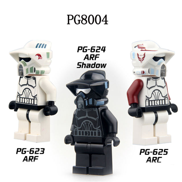 PG8004 Star Wars Force Awakens Superheroes Shadow ARF Clone Snow Trooper Soldiers  MOC Action Figures Building Blocks Kids Toys