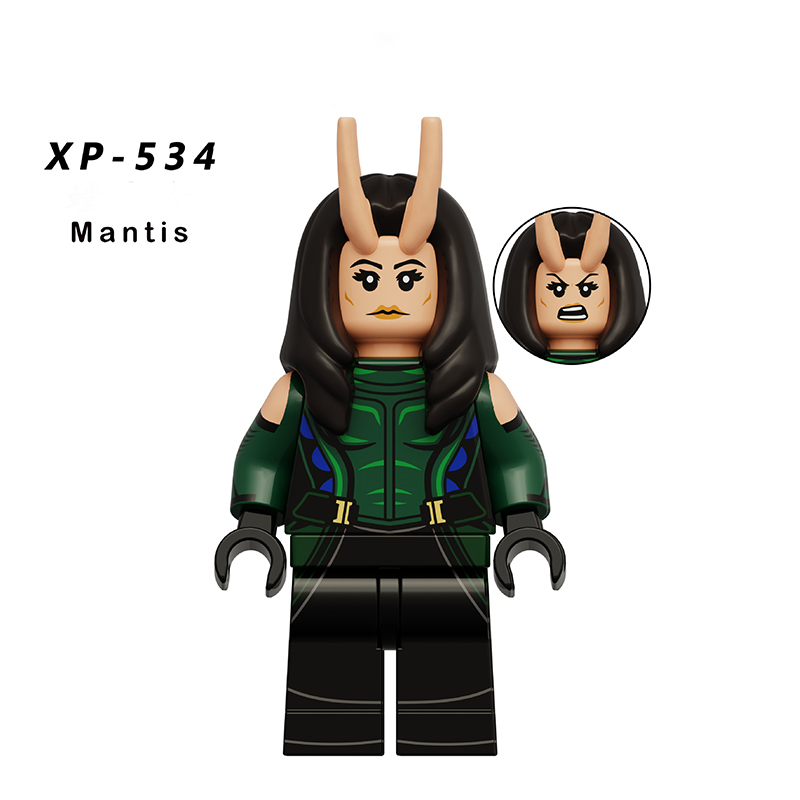 KT1070 Marvel Series Guardians Of The Galaxy Minifigs Building Blocks Superhero Adam Mantis Gamora Raccoon Weapon Toys Boys