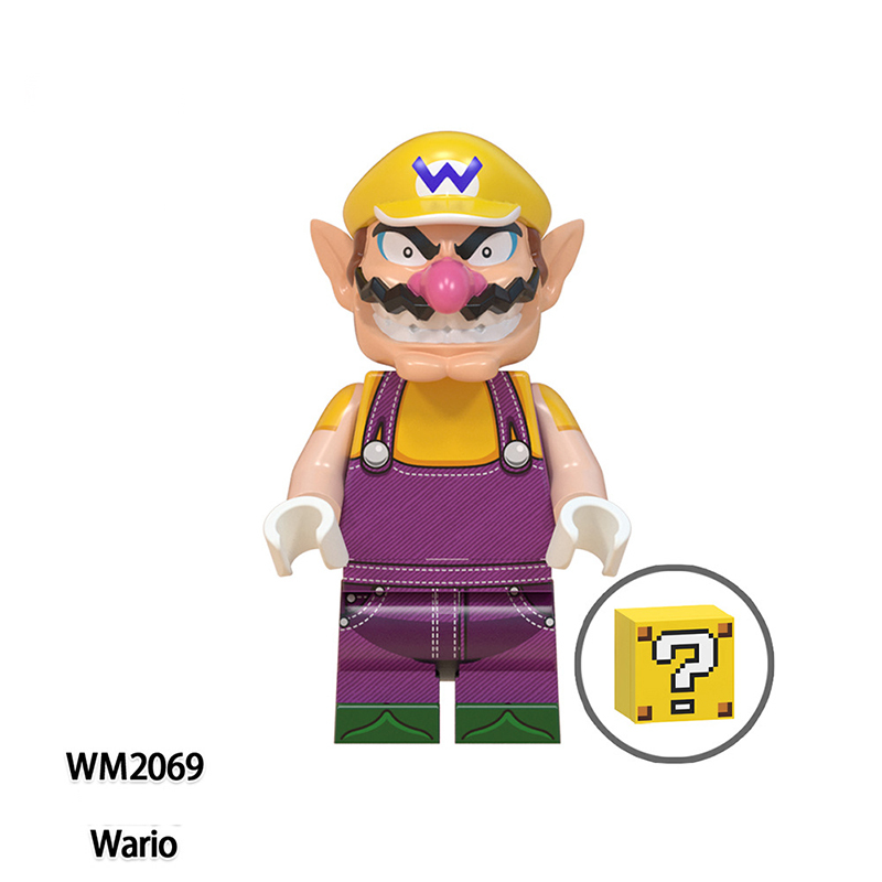 WM6103 Mario Minifigs Building Blocks Game Movie Series Plumber Luigi Kinopio Small Koopa Japan Nintendo Mushroom Wario Toy Gift