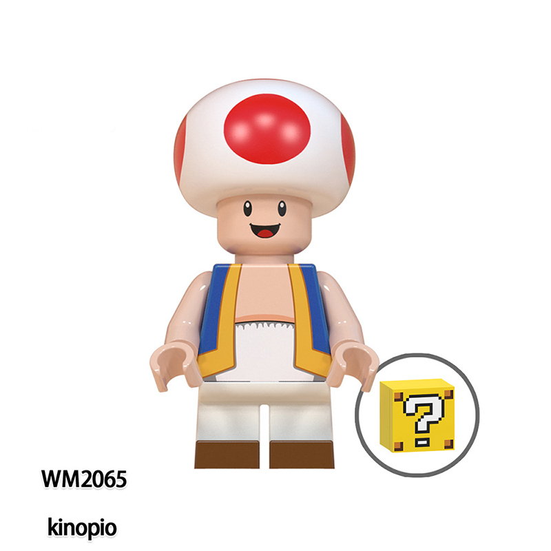 WM6103 Mario Minifigs Building Blocks Game Movie Series Plumber Luigi Kinopio Small Koopa Japan Nintendo Mushroom Wario Toy Gift