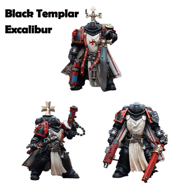 JOYTOY British Game Black Templar Excalibur Warhammer 40K Action Figure Military Art Model Compatible Collection Children Gifts Toys