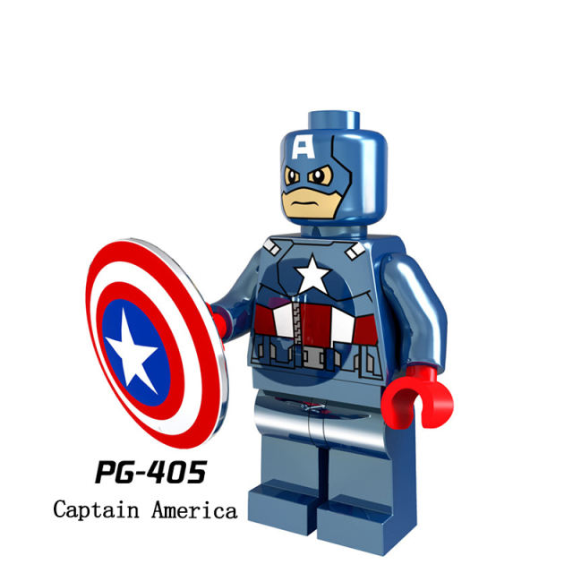 PG405 Marvel Series Electroplated version Captain America Model Assembled Building Block Anime Figures Toy Children Gift Brithday