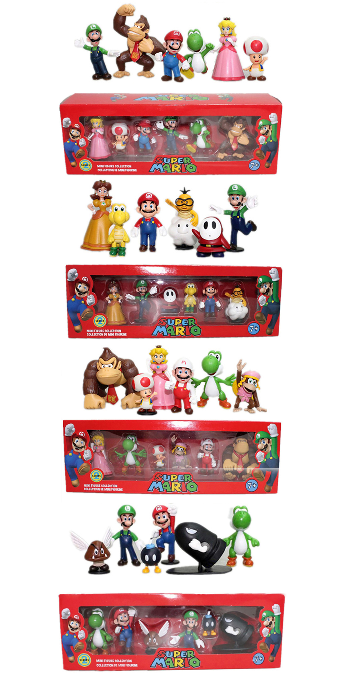 Mario Series Minifigs Toy Children Gift Anime Game Action Figure Model