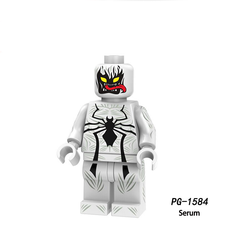 PG8146 Marvel Series Deadpool Spider Man Batman Action Figures Punisher Wolverine Building Blocks Serum Model Children Gifts Toys