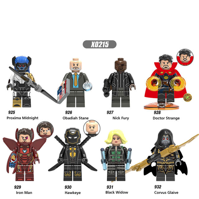 X0215 Marvel Series Haekeye Action Figure Black Widow Minifigs Building Blocks DC iron Man Collection Avengers Children Gifts Toys