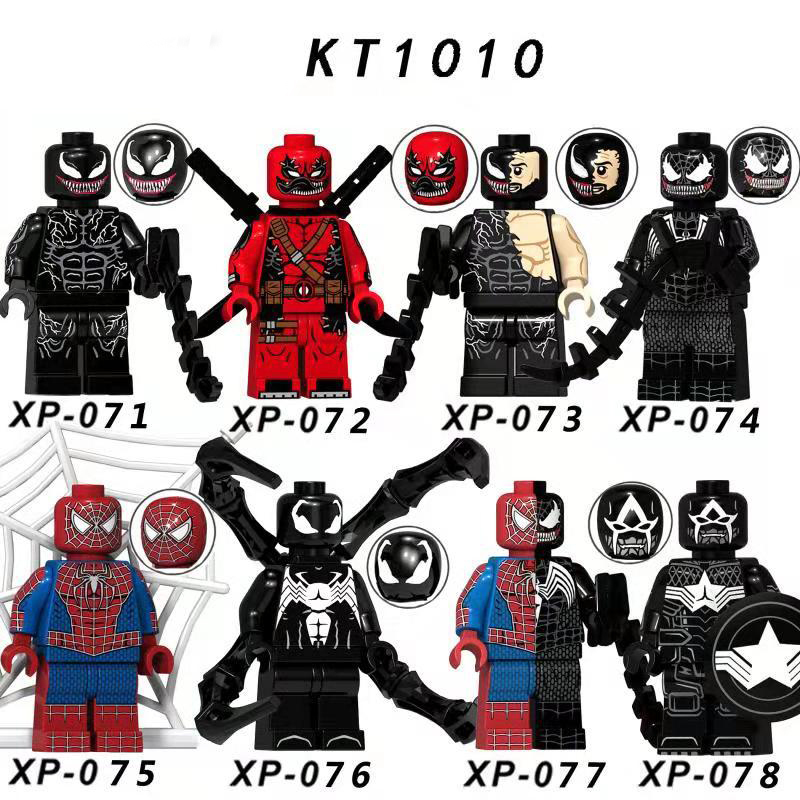 KT1010 Venom Movie Serie Spiderman Deadpool Ironman Super Hero Building Blocks Action Figures Model Collection Children Gift Toy