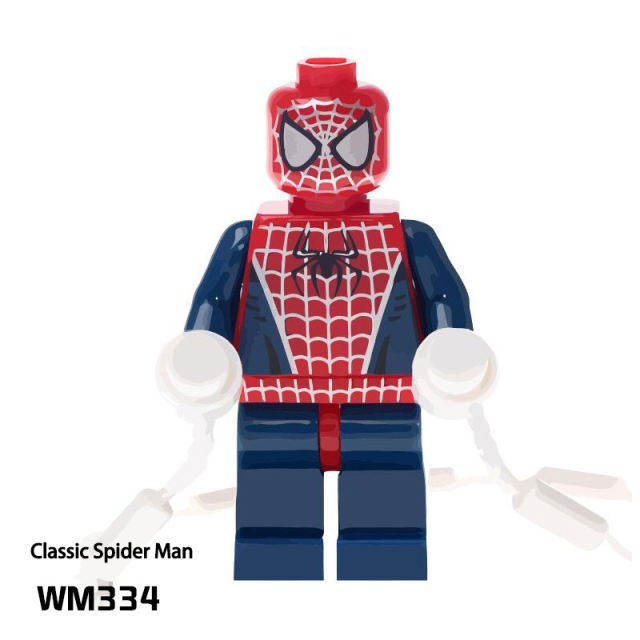 WM6005 Marvel Heroes Spider Man Green Lantern Minifigs Building Blocks DC Iron Man Superwoman Model Children Birthday Gifts Toys