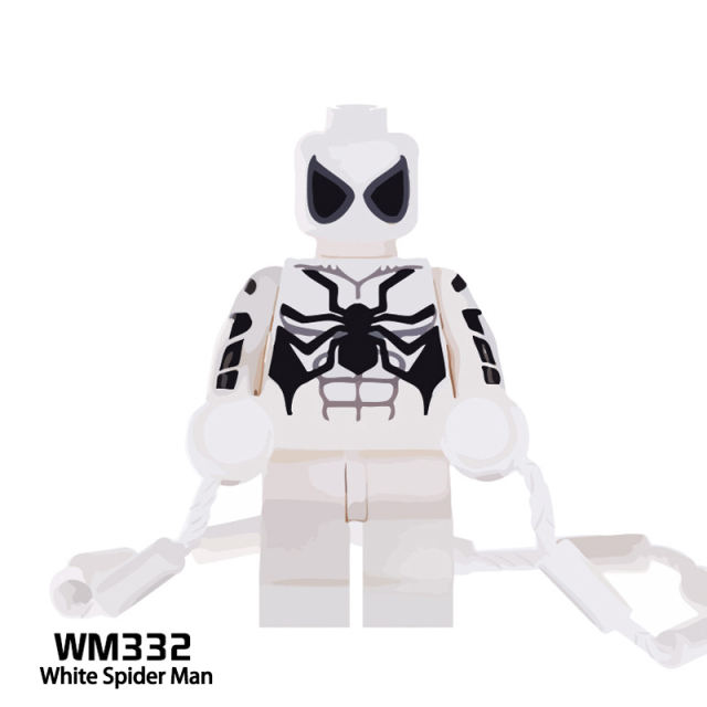 WM6005 Marvel Heroes Spider Man Green Lantern Minifigs Building Blocks DC Iron Man Superwoman Model Children Birthday Gifts Toys