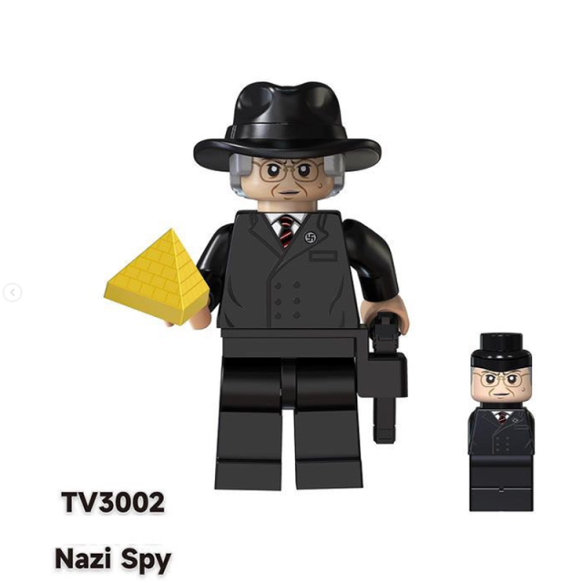 TV6301 American Action Movies Raiders of The Lost Ark Minifigs Building Blocks Indiana Jones Belloq Nazi Spy Helmet Army Toy Boy