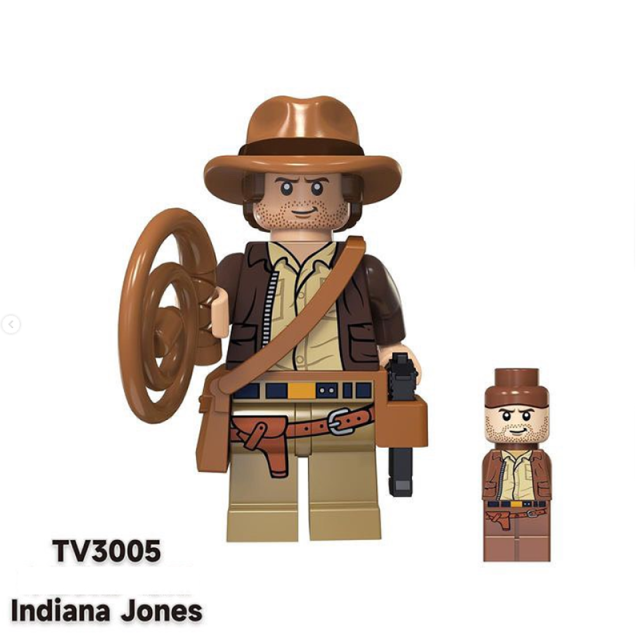 TV6301 American Action Movies Raiders of The Lost Ark Minifigs Building Blocks Indiana Jones Belloq Nazi Spy Helmet Army Toy Boy