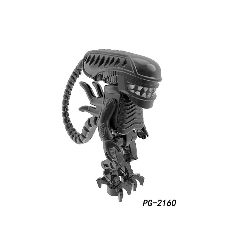 PG8254 Alien Movie Series Predator Model Building Blocks Mini Action Figures Assemble Blood Robot Collection Children Gifts Toys