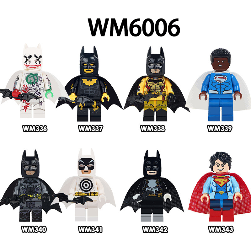 WM6006 Marvel Superwoman Batman Action Figures Punisher Val Zod DC Series Mini Model Building Blocks Children Birthday Gifts Toys