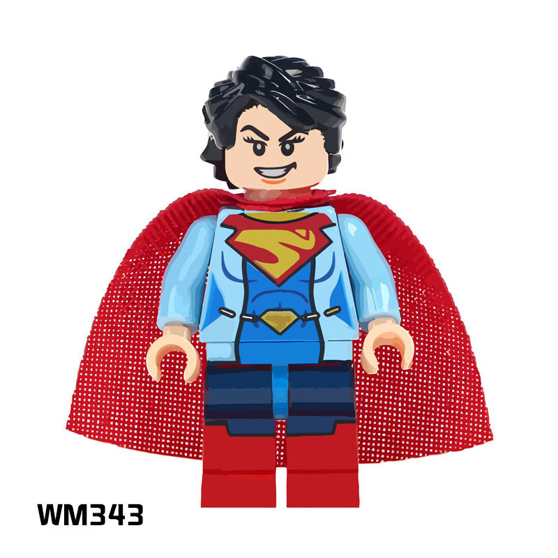 WM6006 Marvel Superwoman Batman Action Figures Punisher Val Zod DC Series Mini Model Building Blocks Children Birthday Gifts Toys