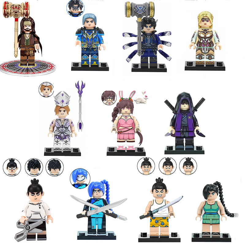 Douluo Dalu Tang San Anime Action Figures Kawaii Xiao Wu Assassin Collection Model Building Blocks Children Birthday Gifts Toys