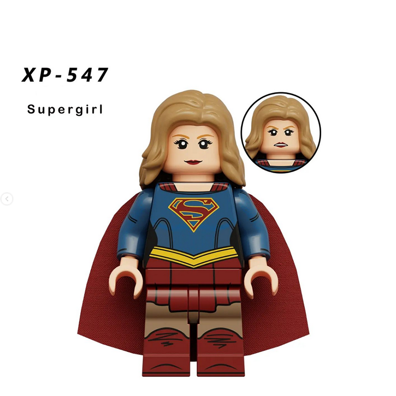 KT1071 American DC Comics Superheroes Seires Minifigs Building Blocks The Flash Superman Supergirl Cyborg Helmet Shield Toys Boy