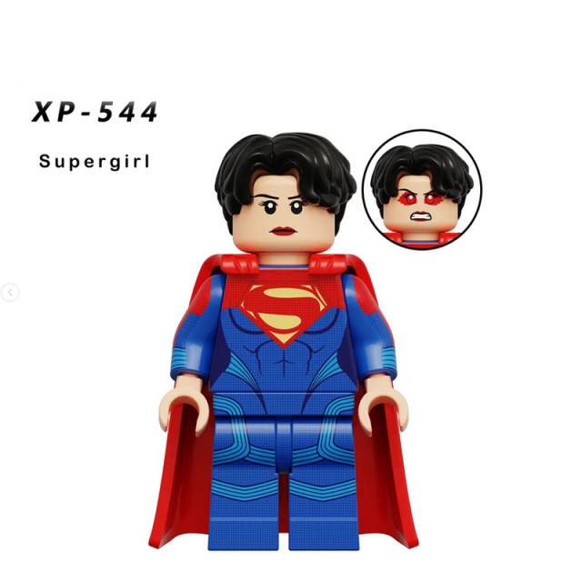 KT1071 American DC Comics Superheroes Seires Minifigs Building Blocks The Flash Superman Supergirl Cyborg Helmet Shield Toys Boy